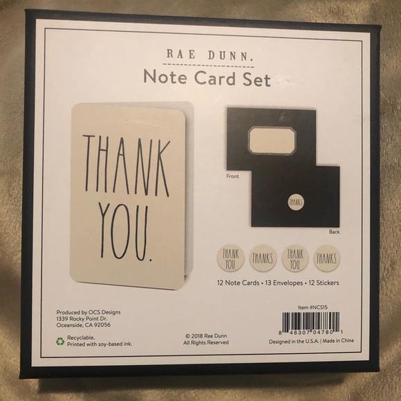 RAE DUNN Note Card Set - Picture 4 of 5